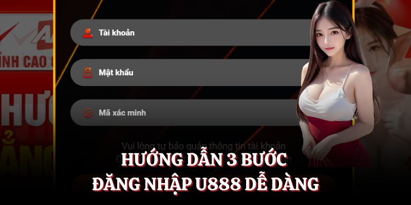 Hướng dẫn 3 bước đăng nhập U888 dễ dàng.