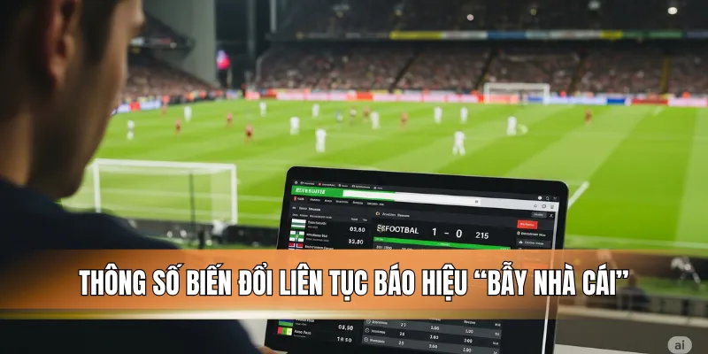 Thông số biến đổi liên tục báo hiệu “bẫy nhà cái”.
